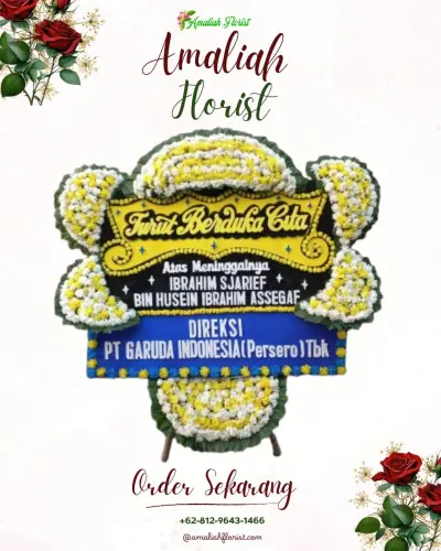 Papan Bunga Duka di Ciwaringin