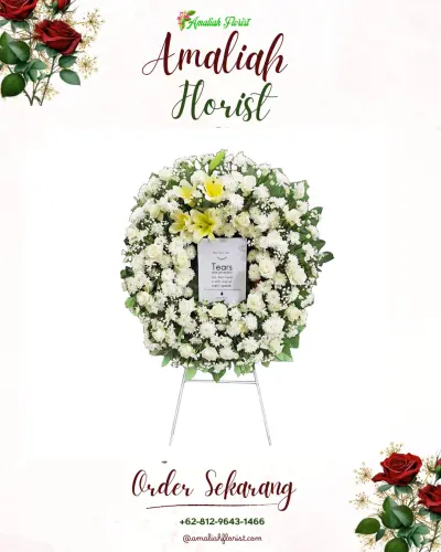 Krans Bunga Duka Cita di Ciwaringin