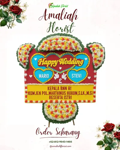 Karangan Papan Bunga Pernikahan di Ciwaringin
